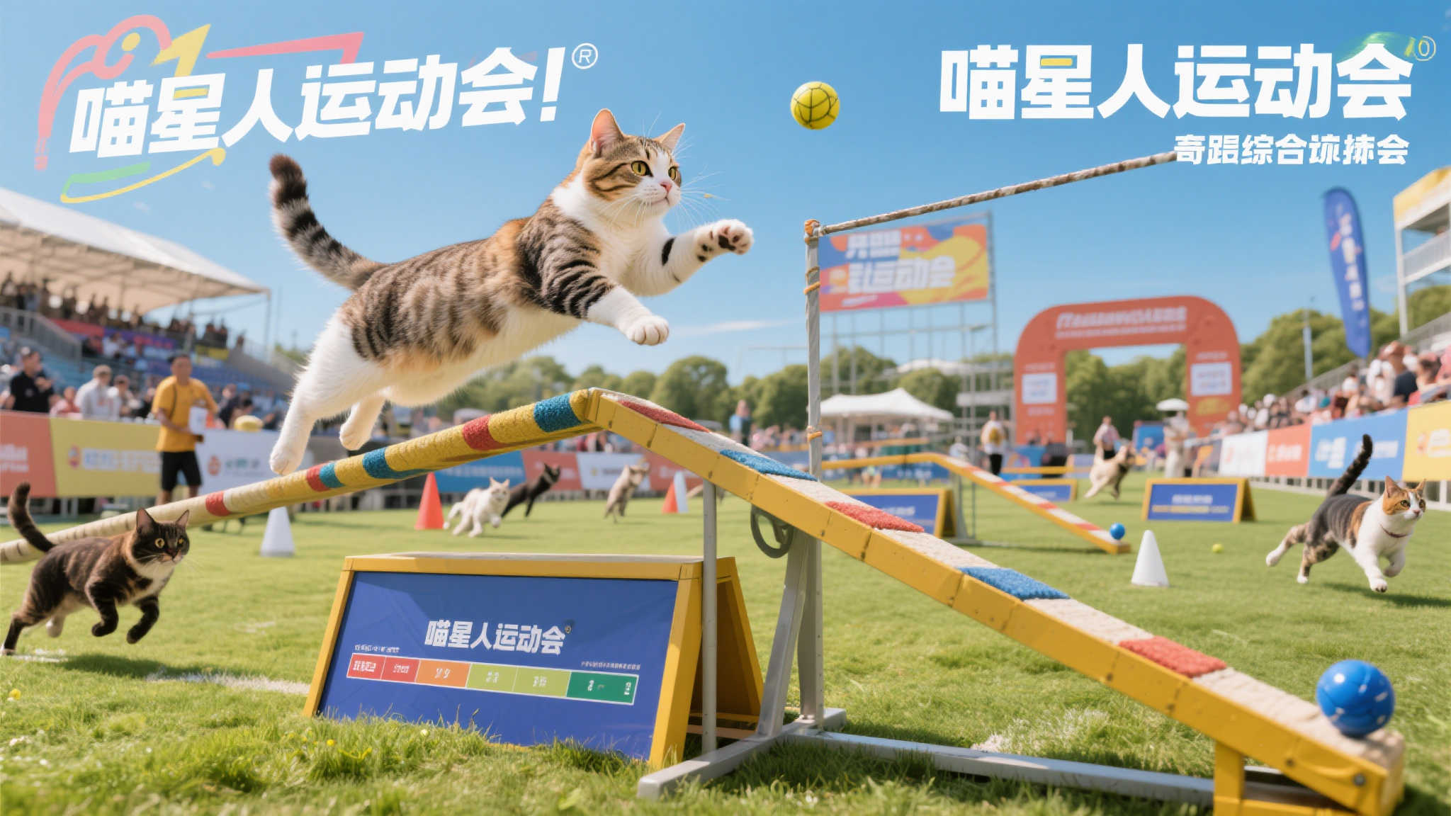 猫咪运动争霸赛,哪位喵星高手能斩获满分? 猫咪运动争霸赛,哪位喵星高手能斩获满分?